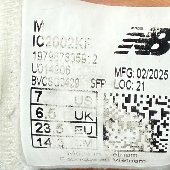 New Balance 2002 R Sea Salt/Pink/Ice Blue Toddler Sneakers - SZ 7 C - Picture 15 of 15